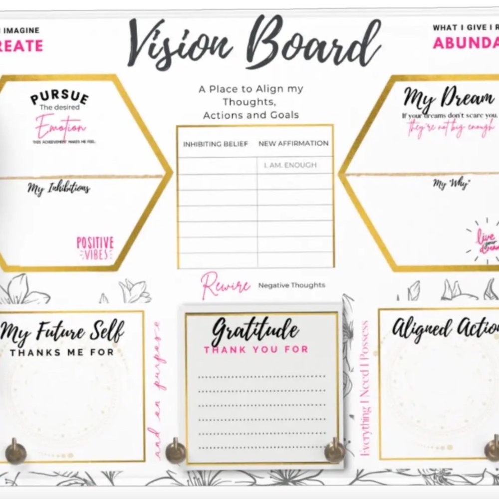 A brand new unused Vision Board